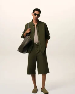 Ami Paris Green Cotton Button-Down Ami de Coeur Shirt LODEN Hot