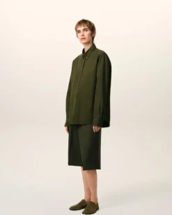 Ami Paris Green Cotton Button-Down Ami de Coeur Shirt LODEN Hot