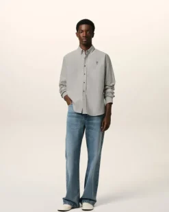 Ami Paris Green Cotton Button-Down Ami de Cœur Shirt LODEN Cheap