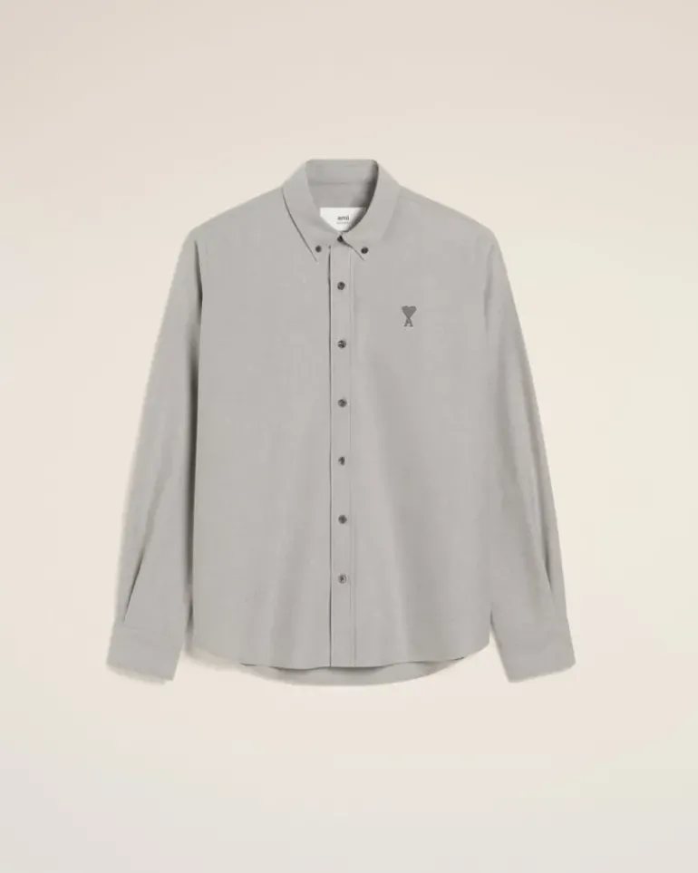 Ami Paris Green Cotton Button-Down Ami de Cœur Shirt LODEN Cheap