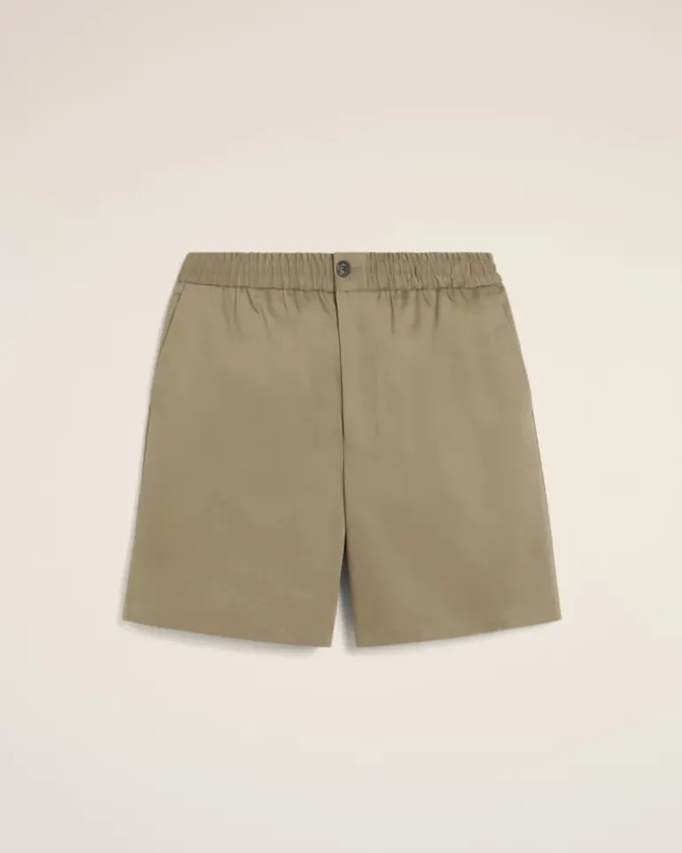 Ami Paris Green Cotton Elasticated Waist Shorts LAUREL Fashion