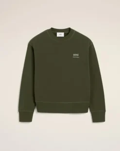 Ami Paris Green Cotton Sweatshirt LODEN Store