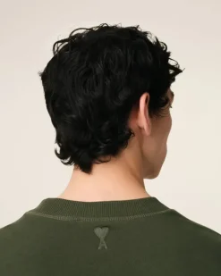 Ami Paris Green Cotton Sweatshirt LODEN Store