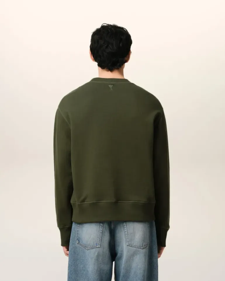 Ami Paris Green Cotton Sweatshirt LODEN Store