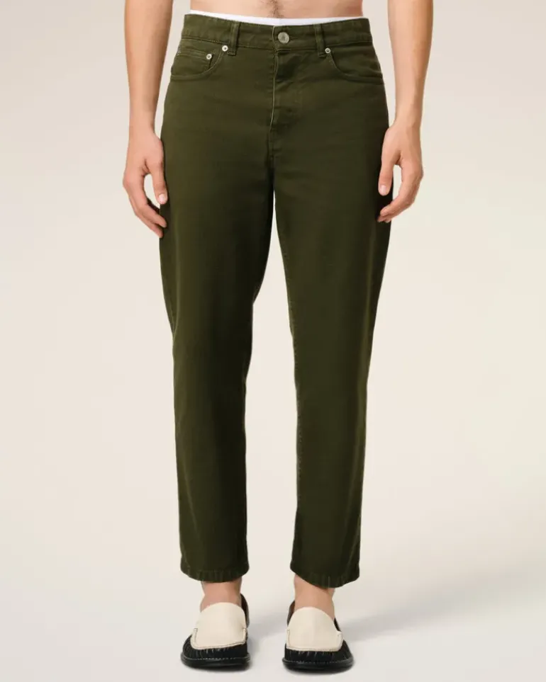 Ami Paris Green Cotton Tapered Fit Jeans LODEN Best