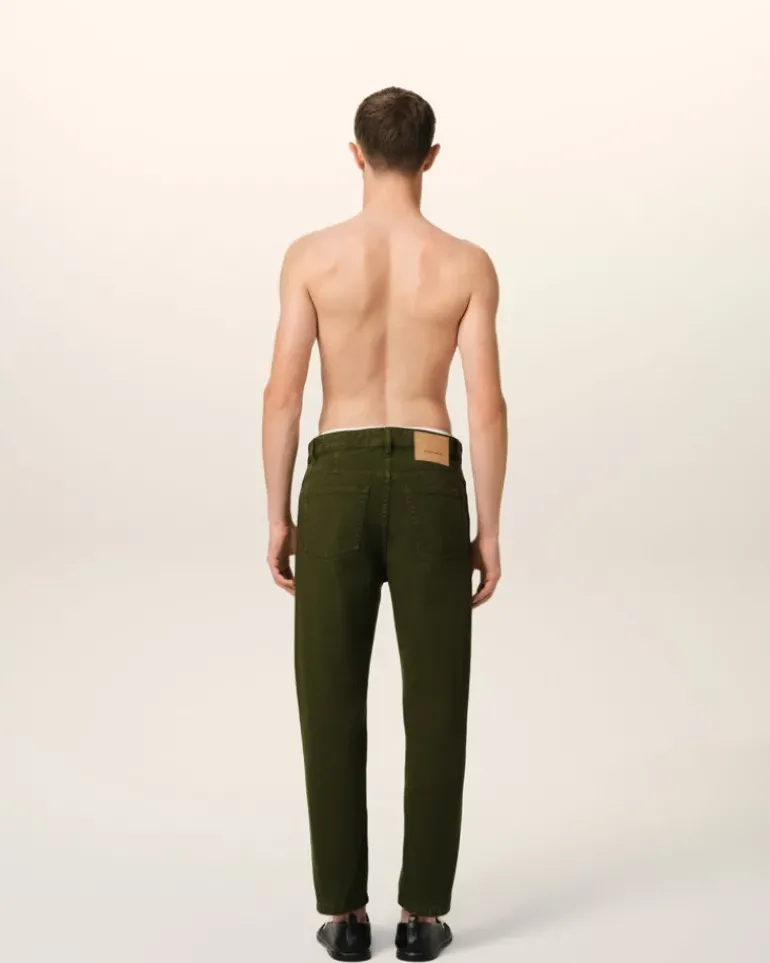 Ami Paris Green Cotton Tapered Fit Jeans LODEN Best