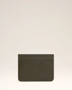 Ami Paris Green Leather Ami de Coeur Card Holder BLACK OLIVE Store