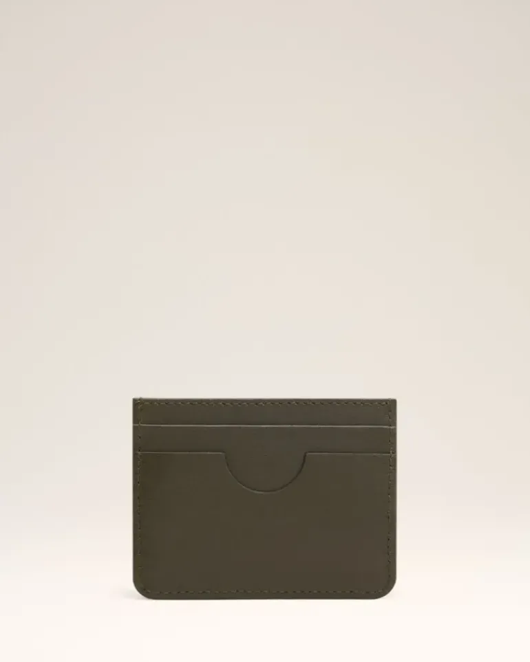 Ami Paris Green Leather Ami de Coeur Card Holder BLACK OLIVE Store
