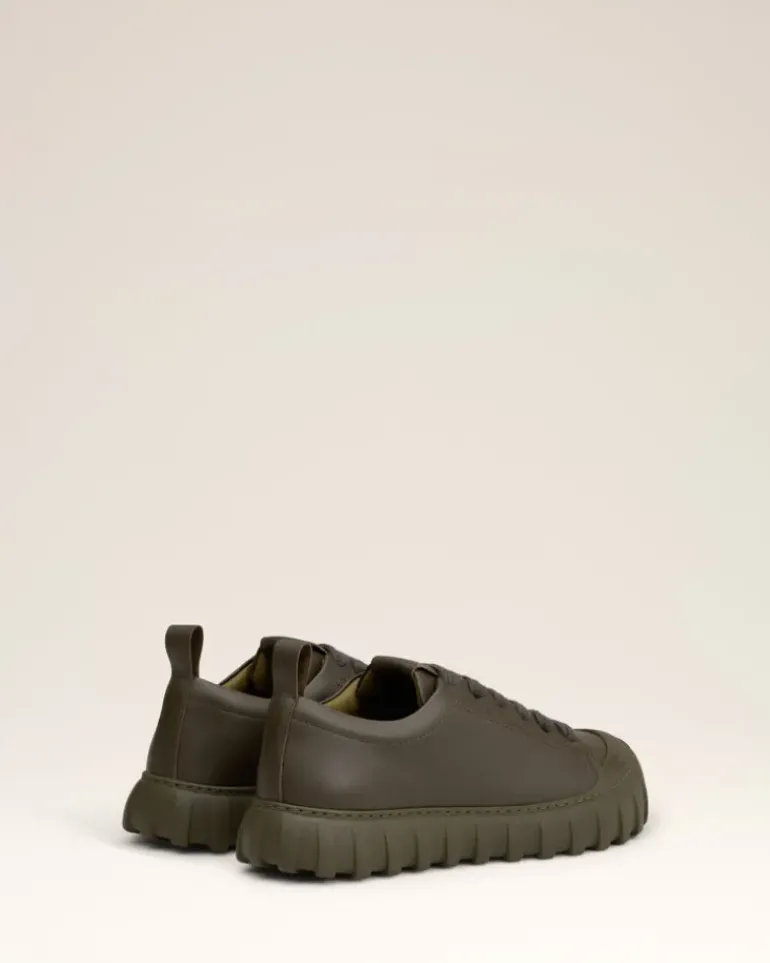 Ami Paris Green Leather Low Top Tempo Sneakers BLACK OLIVE Store