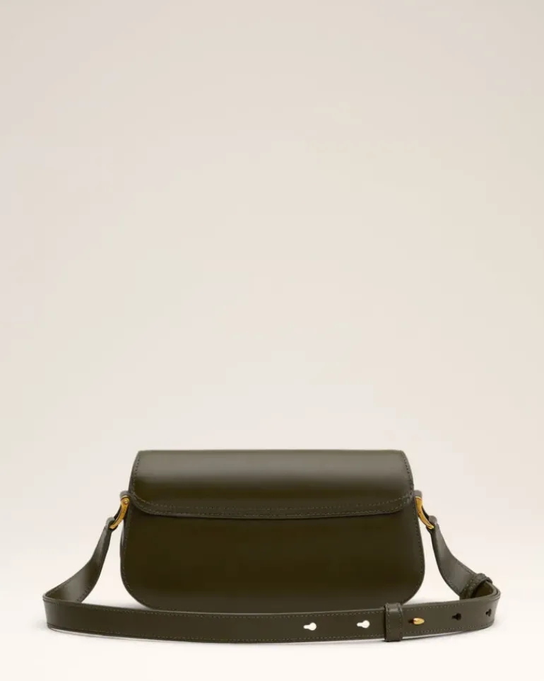 Ami Paris Green Leather Shoulder Bag Paris Paris BLACK OLIVE Shop