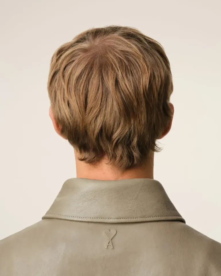Ami Paris Green Leather Zipped Jacket LAUREL Best