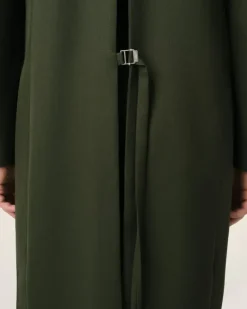 Ami Paris Green Wool Back Slit Long Coat LODEN Fashion