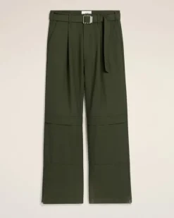 Ami Paris Green Wool Cargo Trousers LODEN Fashion