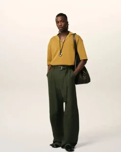 Ami Paris Green Wool Cargo Trousers LODEN Fashion