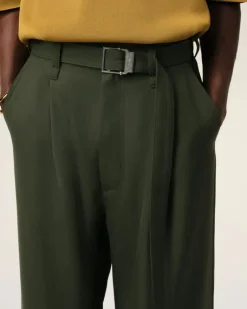 Ami Paris Green Wool Cargo Trousers LODEN Fashion