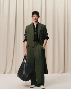 Ami Paris Green Wool Large Fit Trousers LODEN Online
