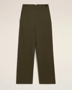 Ami Paris Green Wool Sailor Trousers BLACK OLIVE Cheap