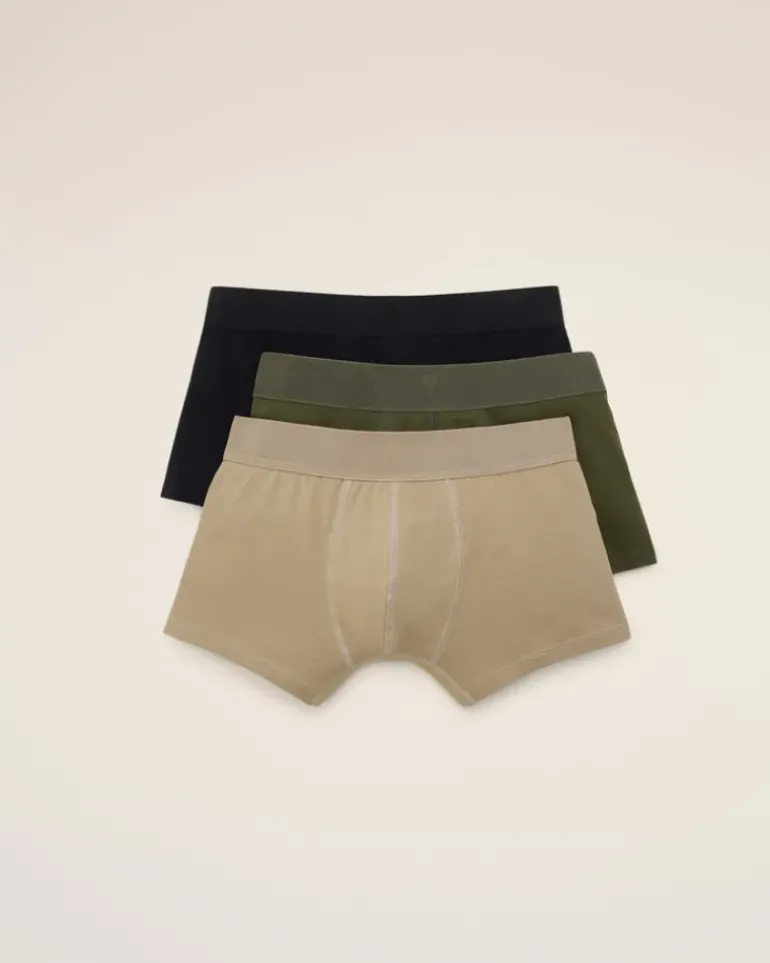 Ami Paris Grey Cotton Jersey Three Pack Boxers BLACK/LAUREL/LODEN Online