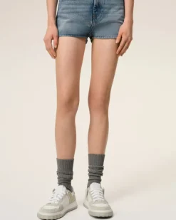 Ami Paris Grey Leather Low Top Walk Sneakers WHITE/MASTIC Fashion