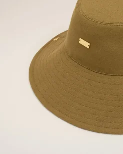 Ami Paris Cotton Ami de Coeur Plate Hat KHAKI Cheap