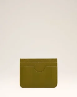 Ami Paris Khaki Leather Midi Card Holder LICHEN Cheap