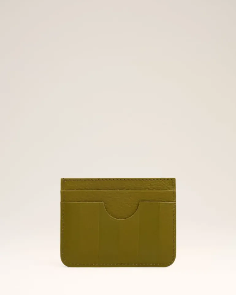 Ami Paris Khaki Leather Midi Card Holder LICHEN Cheap