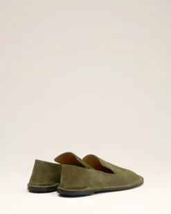 Ami Paris Leather Midi Slippers KHAKI Online