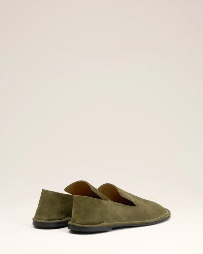 Ami Paris Leather Midi Slippers KHAKI Online