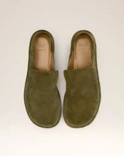 Ami Paris Leather Midi Slippers KHAKI Online