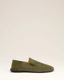 Ami Paris Leather Midi Slippers KHAKI Online