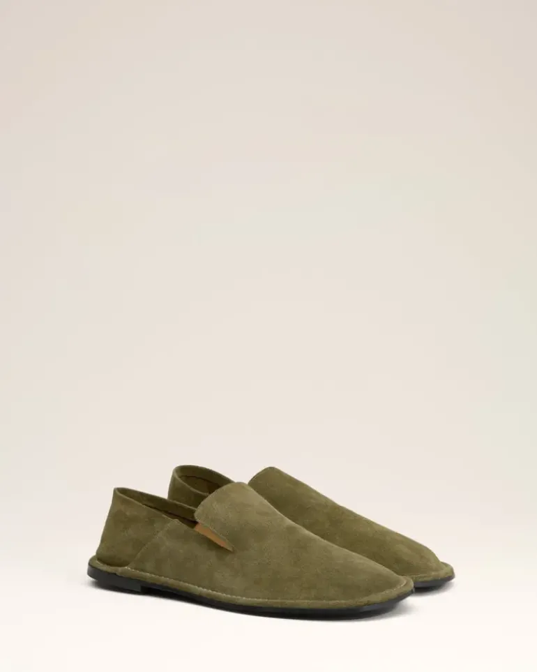Ami Paris Leather Midi Slippers KHAKI Online
