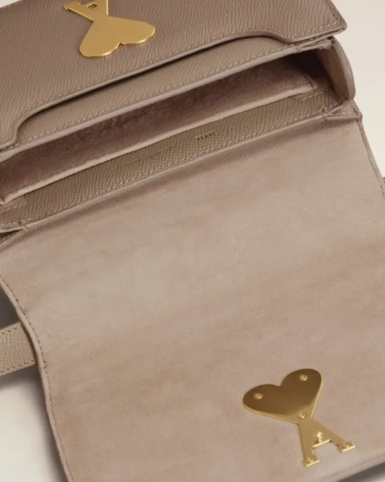 Ami Paris Mini Paris Paris Bag LIGHT TAUPE Best Sale