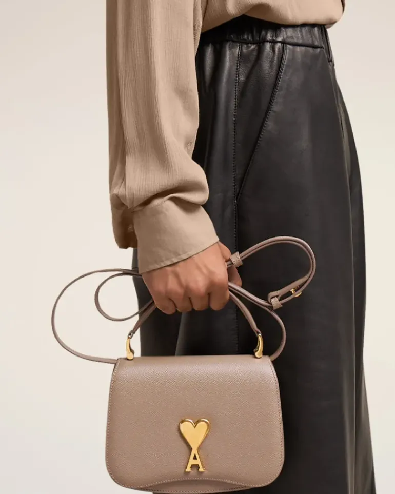 Ami Paris Mini Paris Paris Bag LIGHT TAUPE Best Sale