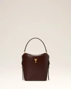 Ami Paris Mini Paris Paris Bucket Bag CHOCOLATE Clearance