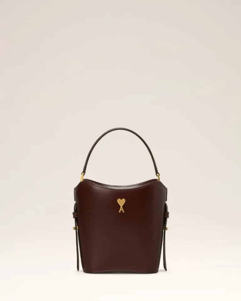 Ami Paris Mini Paris Paris Bucket Bag CHOCOLATE Clearance
