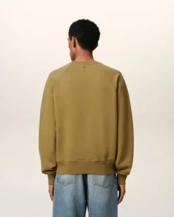 Ami Paris Mustard Cotton Tonal Ami de Coeur Sweatshirt HAVANA Shop