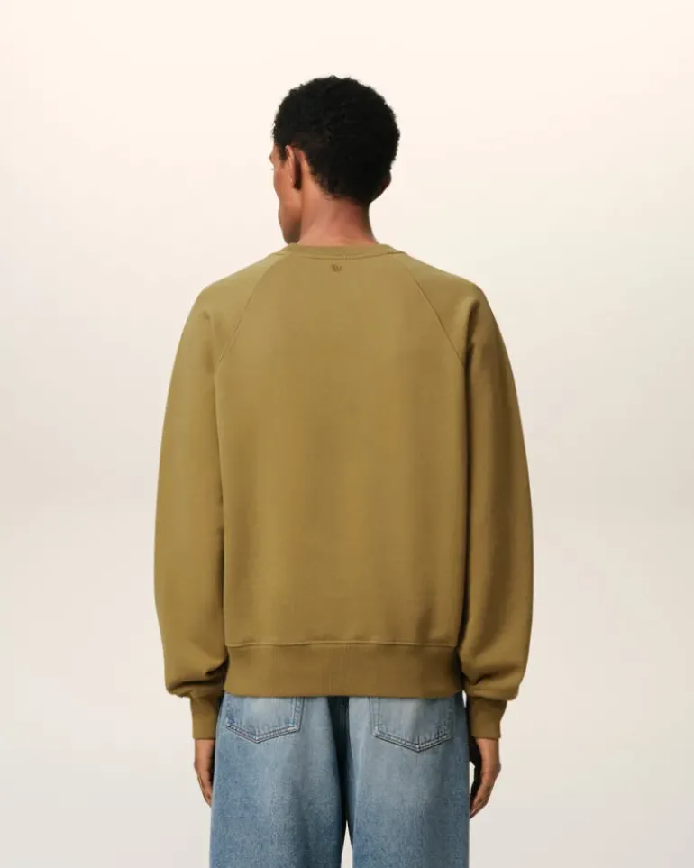Ami Paris Mustard Cotton Tonal Ami de Coeur Sweatshirt HAVANA Shop