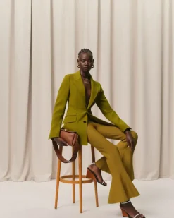 Ami Paris Mustard Godet Short Trousers HAVANA Clearance