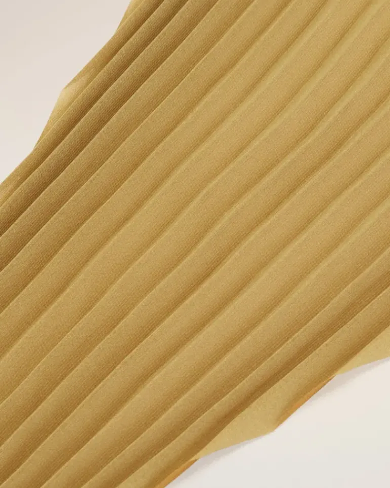 Ami Paris Mustard Pleated Diamond Shaped Scarf HAVANA Cheap
