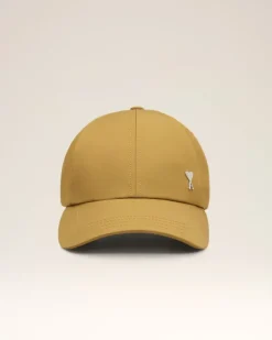 Ami Paris Mustard Twill Ami de Coeur Stud Cap HAVANA Shop