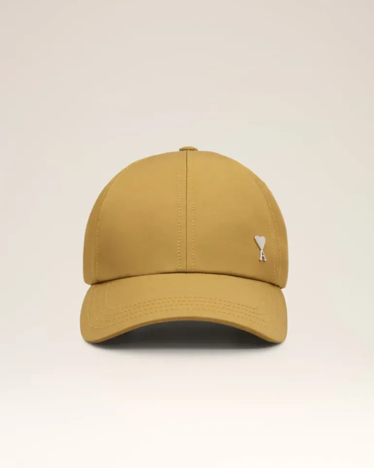 Ami Paris Mustard Twill Ami de Coeur Stud Cap HAVANA Shop