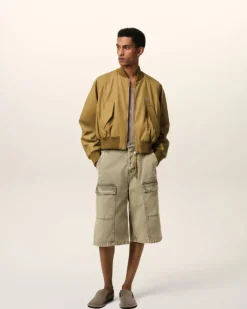 Ami Paris Mustard Twill Bomber HAVANA Shop