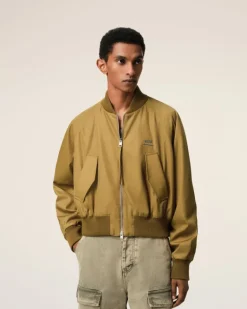 Ami Paris Mustard Twill Bomber HAVANA Shop