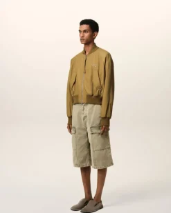 Ami Paris Mustard Twill Bomber HAVANA Shop