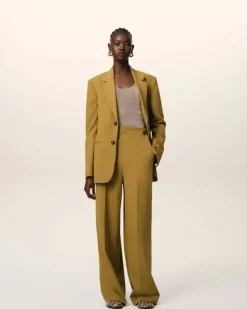 Ami Paris Mustard Wool Sailor Trousers HAVANA Online