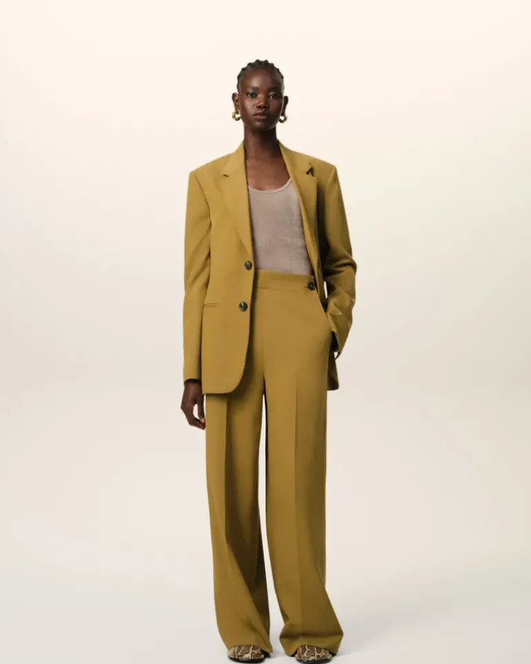Ami Paris Mustard Wool Sailor Trousers HAVANA Online