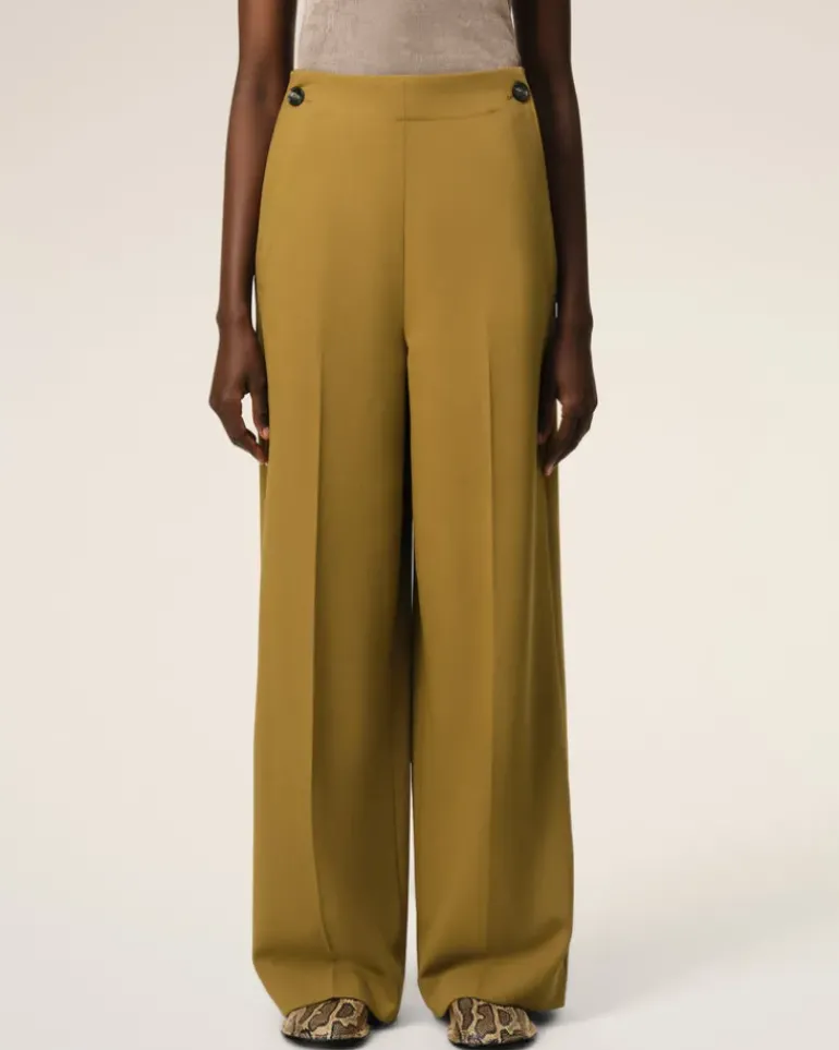 Ami Paris Mustard Wool Sailor Trousers HAVANA Online