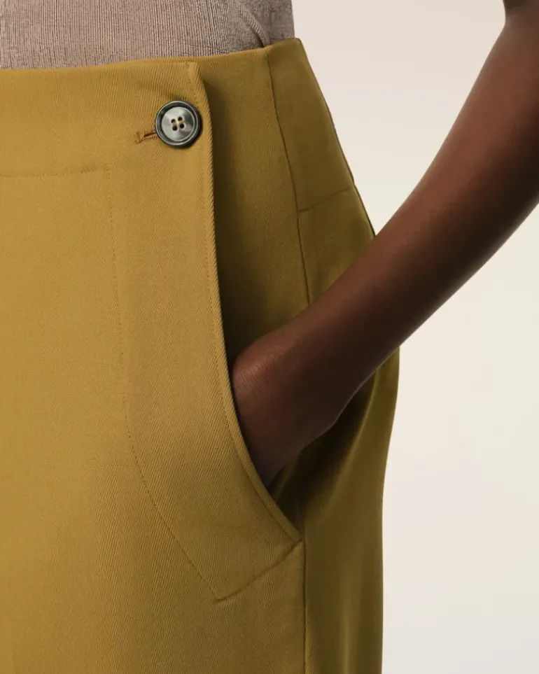 Ami Paris Mustard Wool Sailor Trousers HAVANA Online