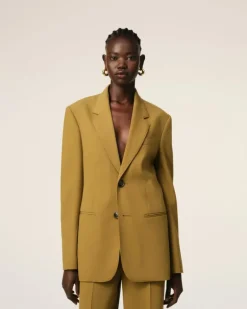 Ami Paris Mustard Wool Semi-Lined Jacket HAVANA Sale