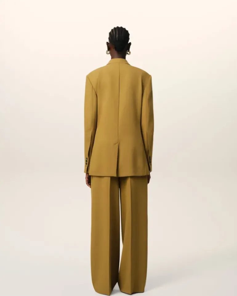 Ami Paris Mustard Wool Semi-Lined Jacket HAVANA Sale
